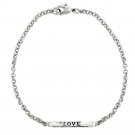 Silver Tone Love Bar Bracelet BBR13702