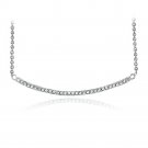 Silver Tone Swarovski Elements Arch Necklace PBR13761CR
