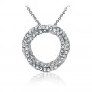 Silver Tone Swarovski Elements Double Eternity Necklace PBR13765CR