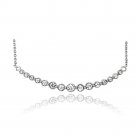 Silver Tone Swarovski Elements Graduated Arch Necklace PBR13768CR