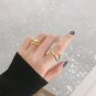 Simple A Water Drop 925 Sterling Silver Adjustable Ring Rhodium