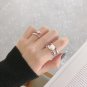 Simple A Water Drop 925 Sterling Silver Adjustable Ring Yellow Gold