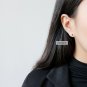 Simple Black Round Bean 925 Sterling Silver Stud Earrings 2mm