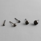 Simple Black Round Bean 925 Sterling Silver Stud Earrings 6mm