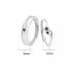 Simple Blue CZ Star 925 Sterling Silver Adjustable Promise Ring Women Ring