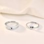 Simple Blue CZ Star 925 Sterling Silver Adjustable Promise Ring Women Ring