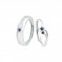 Simple Blue CZ Star 925 Sterling Silver Adjustable Promise Ring Women Ring
