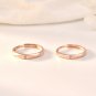Simple Double CZ 925 Sterling Silver Adjustable Promise Ring Women Ring
