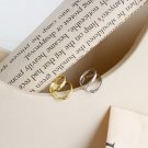 Simple Double Layers Lines 925 Sterling Silver Non-Pierced Earring(Single) Yellow Gold (Single)