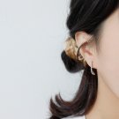 Simple Falling Water Drop 925 Sterling Silver Dangling Earrings Yellow Gold