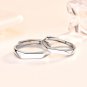 Simple Geometry Personalized 925 Sterling Silver Adjustable Promise Ring Men Ring