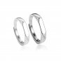 Simple Geometry Personalized 925 Sterling Silver Adjustable Promise Ring Men Ring
