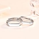 Simple Geometry Personalized 925 Sterling Silver Adjustable Promise Ring Women Ring