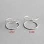 Simple Hollow Double Layers 925 Sterling Silver Adjustable Ring #300 Wide Ring