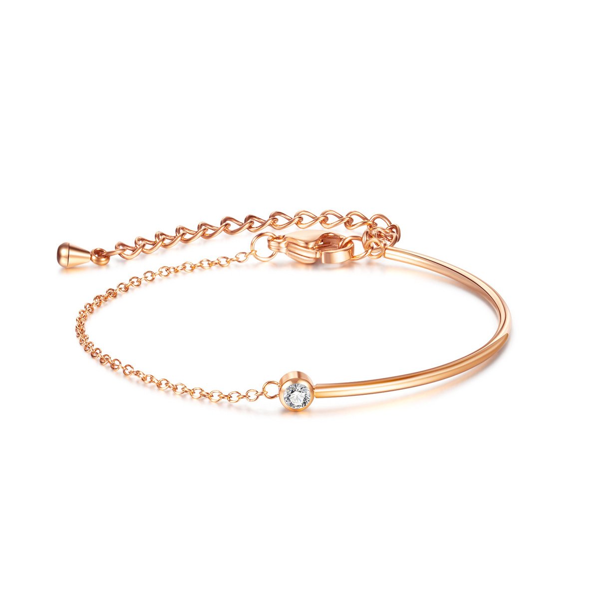 Simple INS Niche Design High Sense Jewelry Light Luxury Splicing Chain Bracelet Steel color