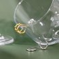 Simple Irregular Circle 925 Sterling Silver Hoop Earrings Yellow Gold