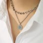 Simple Letter A to Z Coin 925 Sterling Silver DIY Pendant B
