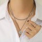 Simple Letter A to Z Coin 925 Sterling Silver DIY Pendant G