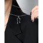 Simple Letter U Shape 925 Sterling Silver Necklace Rhodium