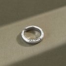 Simple Letters Here i am 925 Sterling Silver Adjustable Ring Rhodium