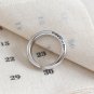 Simple Letters Here i am 925 Sterling Silver Adjustable Ring Rhodium
