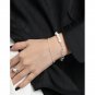 Simple Mini Beads Girl 925 Sterling Silver Bracelet Rhodium
