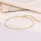 Simple Mini Beads Hollow Chain 925 Sterling Silver Bracelet Silver