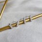 Simple Mini Stick Column 925 Sterling Silver Stud Earrings Mini Round Column 304