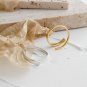 Simple Minimalist Geometry Lines 925 Sterling Silver Adjustable Ring Rhodium