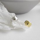 Simple Office Wide 925 Sterling Silver Non-Pierced Earring(Single) Yellow Gold (Single)