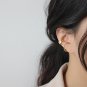 Simple Office Wide 925 Sterling Silver Non-Pierced Earring(Single) Yellow Gold (Single)
