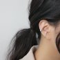 Simple Office Wide 925 Sterling Silver Non-Pierced Earring(Single) Yellow Gold (Single)