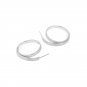 Simple Round Geometry Circle 925 Sterling Silver Dangling Earrings Yellow Gold