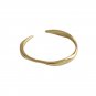 Simple Tiny Irregular Wave 925 Sterling Silver Adjustable Ring Rhodium