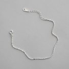 Simple Tube Beads 925 Sterling Silver Bracelet Rhodium