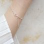 Simple Tube Beads 925 Sterling Silver Bracelet Rhodium