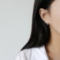 Simple Water Drop Geometry 925 Sterling Silver Stud Earrings 14K Yellow Gold