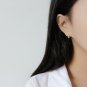 Simple Water Drop Geometry 925 Sterling Silver Stud Earrings Rhodium