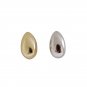 Simple Water Drop Geometry 925 Sterling Silver Stud Earrings Rhodium