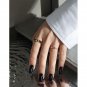 Simple Waterdrop Hot 925 Sterling Silver Adjustable Ring Rhodium