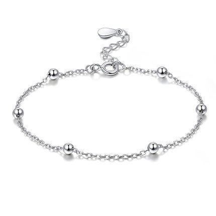 Small Round Bead Bracelet Cold Wind Trendy Contracted Personality Bracelet Temperament Girl white