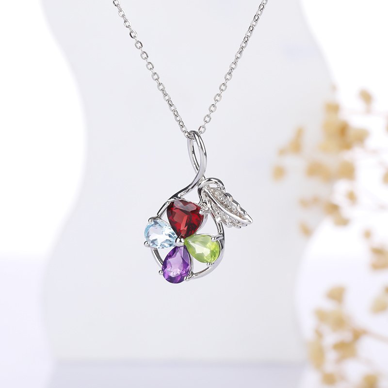 Smell Silver 925 Silver Multicolor Pendant Multicolor