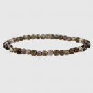 Smokey Quartz 4mm Stone Beaded Stretch Bracelet B9076SQ