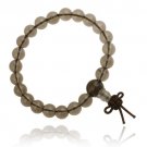 Smokey Quartz 8mm Power Bead Stretch Bracelet B11918SQ