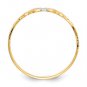 Solid 10K Two Tone Gold Women's Cross Ring 2mm Band Size 6