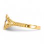 Solid 10K Two Tone Gold Women's Cross Ring 2mm Band Size 6