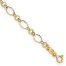Solid 14K Yellow Gold Women's Polished Oval Link Bracelet 7.25 inch 7.25 inch
