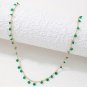 St. Patrick's Day Vintage Irregular Green Pendant Necklace Neck Chain Choker Green