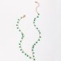 St. Patrick's Day Vintage Irregular Green Pendant Necklace Neck Chain Choker Green