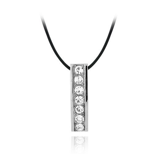 Stainless Steel 1.2ct CZ Whistle Necklace PST12962